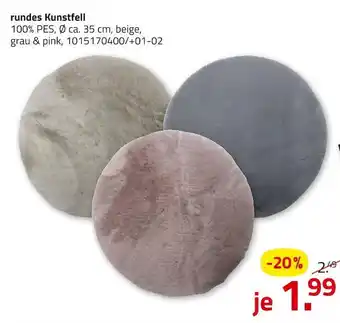 ROLLER Rundes kunstfell Angebot