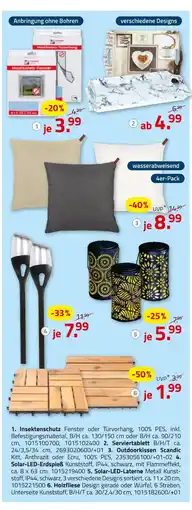 ROLLER Insektenschutz, serviertablett, outdoorkissen scandic, solar-led-erdspieß oder holzfliese Angebot