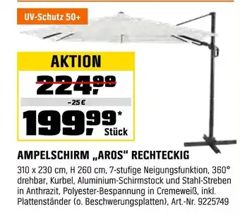 OBI Ampelschirm „aros“ rechteckig Angebot