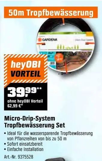 OBI Gardena micro-drip-system tropfbewässerung set Angebot