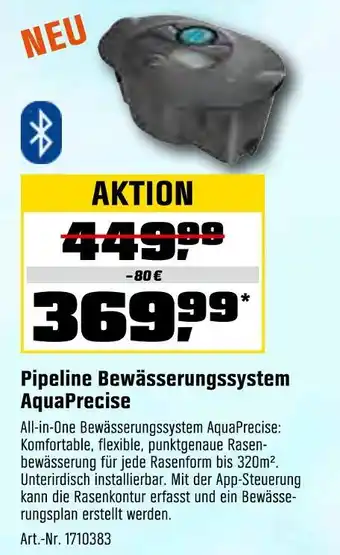 OBI Aquaprecise pipeline bewässerungssystem Angebot