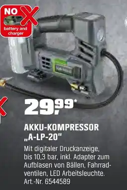 OBI Akku-kompressor „a-lp-20“ Angebot