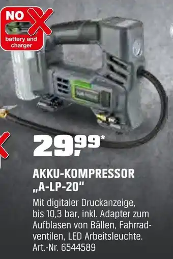 OBI Akku-kompressor „a-lp-20“ Angebot