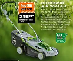 OBI Akku-rasenmäher „a-rm-2x20/43 set a“ Angebot