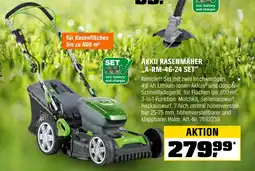 OBI Akku rasenmäher a-rm-46-24 set Angebot