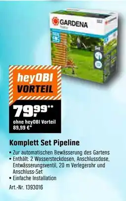 OBI Gardena komplett set pipeline Angebot