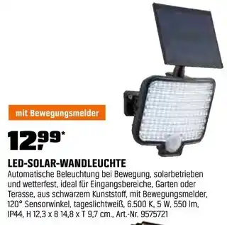 OBI Led-solar-wandleuchte Angebot