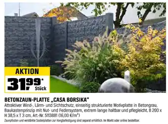 OBI Betonzaun-platte „casa borsika“ Angebot