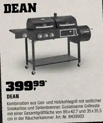 OBI Dean kombination aus gas- und holzkohlegrill Angebot