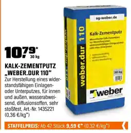 OBI Weber kalk-zementputz „weber.dur 110“ Angebot