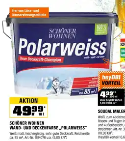 OBI Schöner wohnen wand- und deckenfarbe „polarweiss“ Angebot