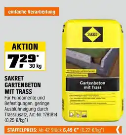 OBI Sakret gartenbeton mit trass Angebot