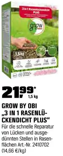 OBI Grow by obi „3 in 1 rasenlückendicht plus“ Angebot