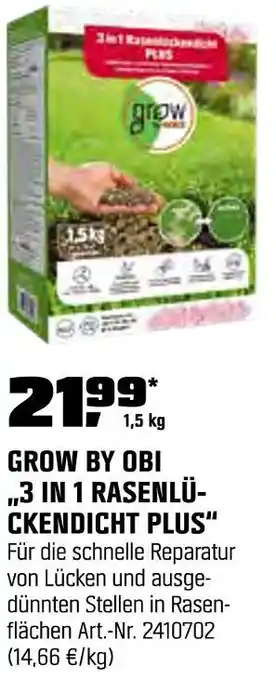 OBI Grow by obi „3 in 1 rasenlückendicht plus“ Angebot
