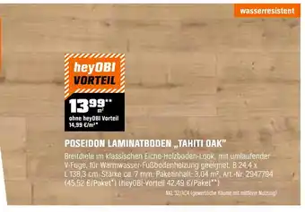 OBI Heyobi poseidon laminatboden tahiti oak Angebot