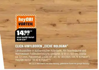 OBI Heyobi click-vinylboden „eiche bologna“ Angebot