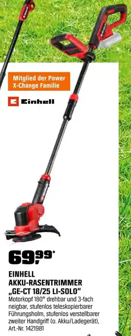 OBI Akku-rasentrimmer ge-ct 18/25 li-solo Angebot