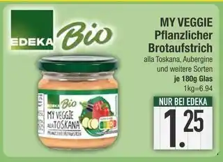 Edeka Edeka bio my veggie pflanzlicher brotaufstrich Angebot