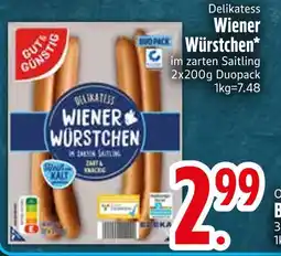 Edeka Gut&günstig wiener würstchen Angebot