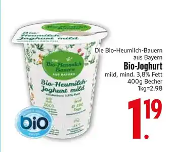 Edeka Die bio-heumilch-bauern aus bayern bio-joghurt Angebot