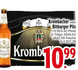 Edeka Krombacher krombacher oder bitburger pils Angebot