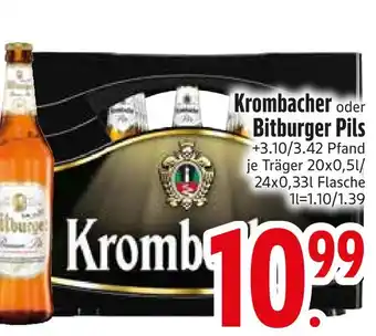 Edeka Krombacher krombacher oder bitburger pils Angebot