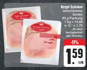 E-Center Berger schinken Angebot