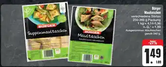 E-Center Bürger suppenmaultaschen oder maultaschen Angebot