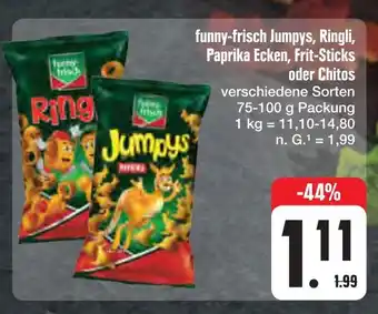 E-Center Funny-frisch jumpys, ringli, paprika ecken, frit-sticks oder chitos Angebot