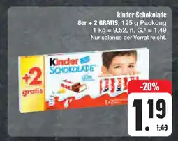 E-Center Kinder schokolade Angebot