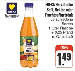 nah & gut Edeka herzstücke saft, nektar oder fruchtsaftgetränk Angebot