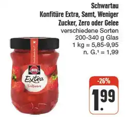 nah & gut Schwartau konfitüre extra, samt, weniger zucker, zero oder gelee Angebot