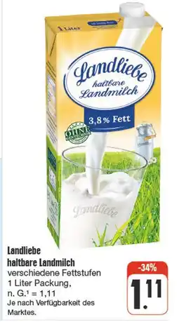 nah & gut Landliebe haltbare landmilch Angebot