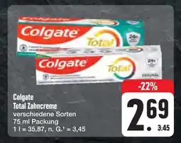 E-Center Colgate total zahncreme Angebot