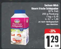 Edeka Sachsen milch unsere frische schlagsahne Angebot