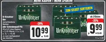 Edeka Ur-krostitzer bier verschiedene sorten oder schwedenquell pils Angebot