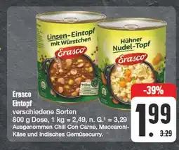 Edeka Erasco linsen-eintopf mit würstchen Angebot