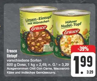 Edeka Erasco linsen-eintopf mit würstchen Angebot