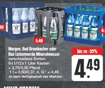 Edeka Margon, bad brambacher, bad liebenwerda mineralwasser Angebot