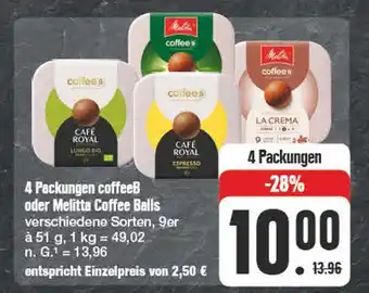 Edeka Melitta coffeeb oder melitta coffee balls Angebot