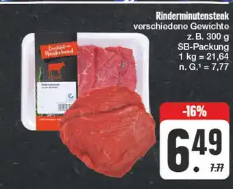 Edeka Qualität vom meisterhand rinderminutensteak Angebot