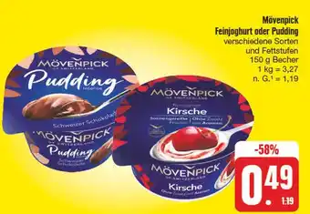 Edeka Mövenpick feinjoghurt oder pudding Angebot