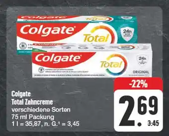 Edeka Colgate total zahncreme Angebot