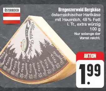 Edeka Bregenzerwald bergkäse hartkäse Angebot