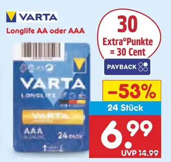 Netto Marken-Discount Varta longlife aa oder aaa Angebot