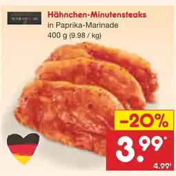 Netto Marken-Discount Metzgerfrisch hähnchen-minutensteaks Angebot