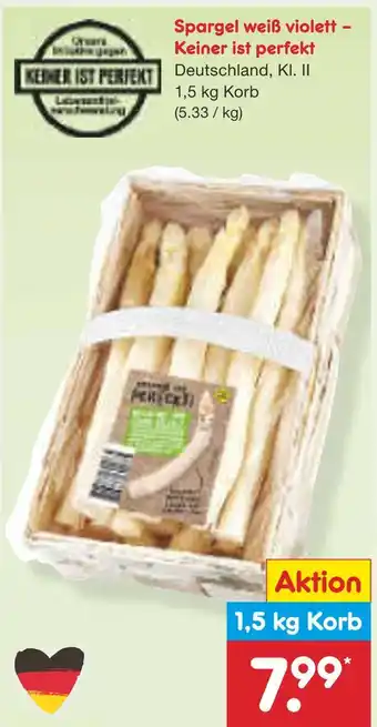 Netto Marken-Discount Keiner ist perfekt spargel weiß violett Angebot