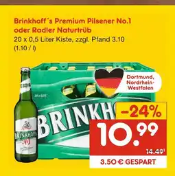 Netto Marken-Discount Brinkhoff premium pilsener no.1 oder radler naturtrüb Angebot