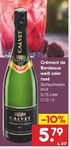 Netto Marken-Discount Calvet crémant de bordeaux weiß Angebot