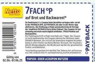 Netto Marken-Discount Payback 7fach °p Angebot